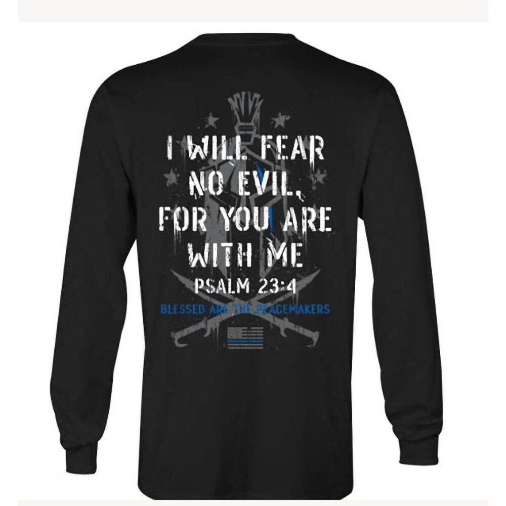 NEW HOWITZER men's fear no evil long sleeve top in black